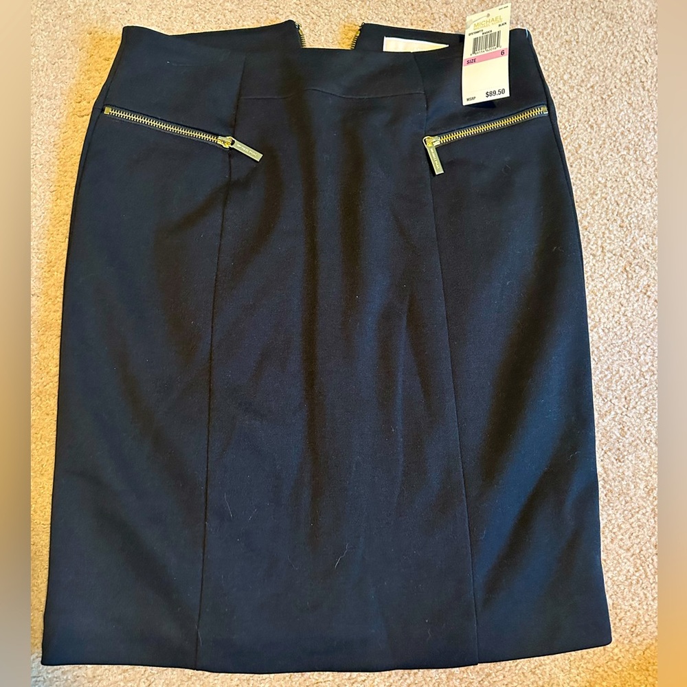 NWT Michael Kors Black Pencil Skirt Size 6